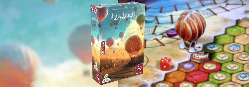 The Havalandi box witg gameplay and hot air balloons in the background