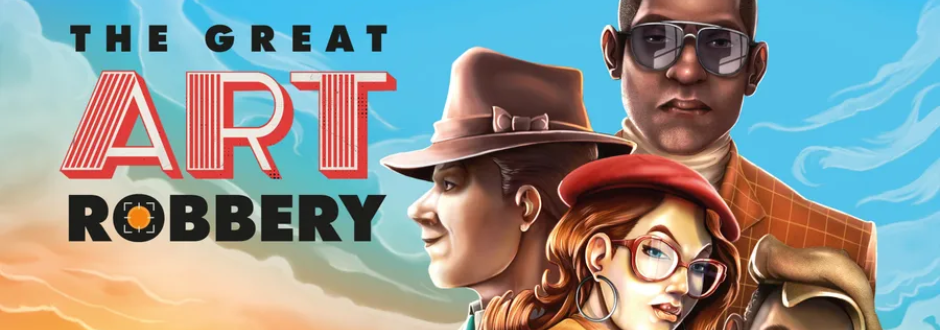 The Great Art Robbery 2d box artwork of logo and old fashioned characters