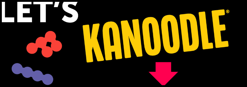 Text saying 'LET'S KANOODLE' and symbols showing pieces of the game