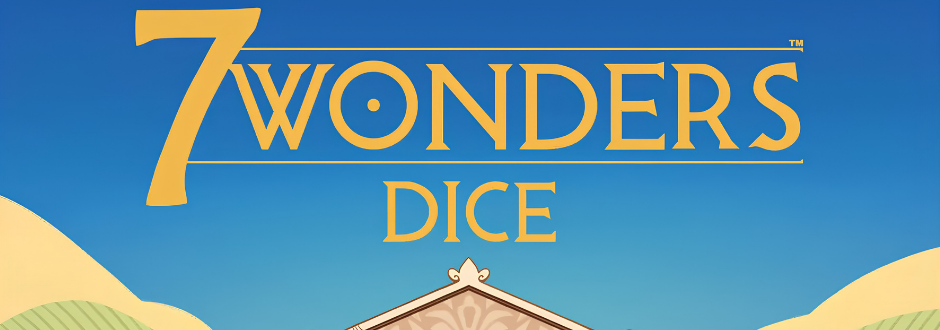 The 7 Wonders: Dice logo from the front of its box