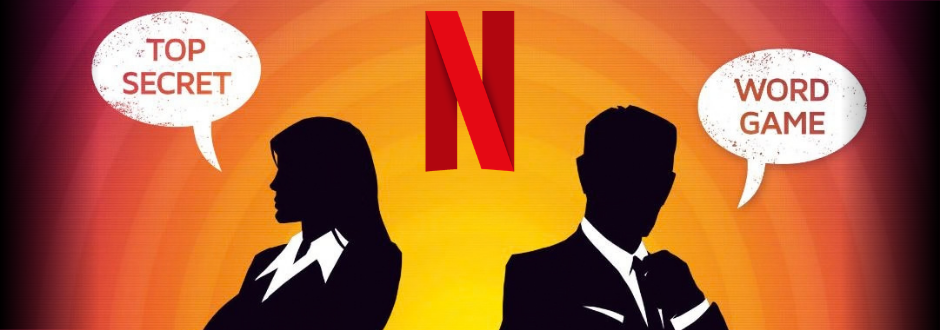 The Codenames cover with the Netflix logo in the middle