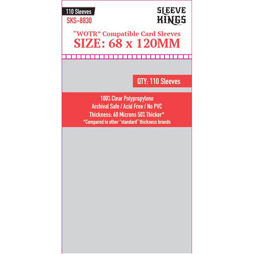 110 x WOTR Perfect Compatible Sleeves (68mm x 120mm)