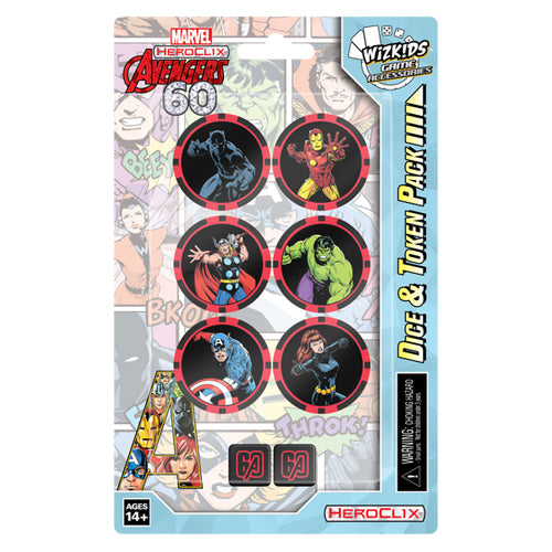 Avengers 60th Anniversary Dice and Token Pack: Marvel HeroClix