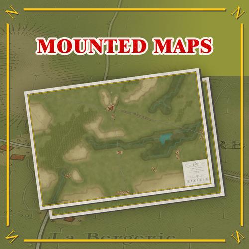 Battles Of Napoleon Volume II: Quatre Bras 1815 / Wartenburg 1813 Mounted Map