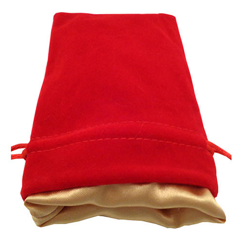 Fanroll - Small Velvet Dice Bag - Red w/ Gold Satin