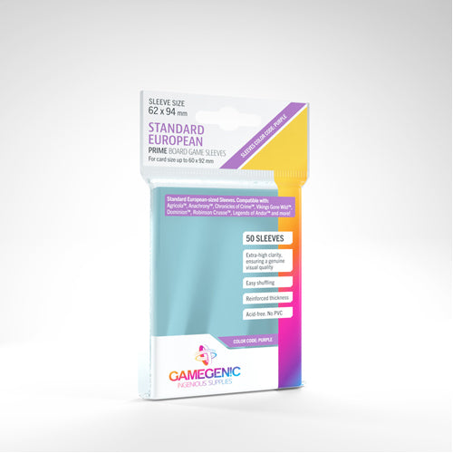 Gamegenic Prime Standard European- Sized Sleeves 62 x 94 mm (50 ct.)
