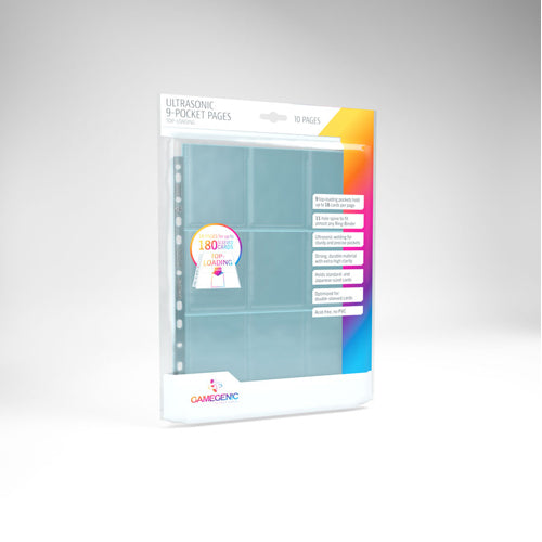 Gamegenic Ultrasonic 9-Pocket Pages Toploading 10 pcs pack