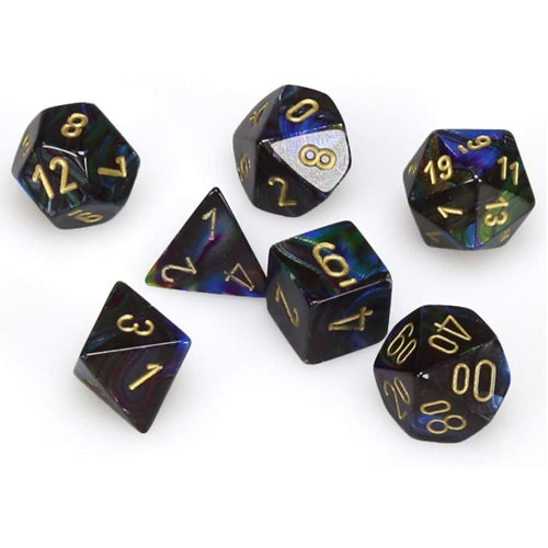 Poly 7 Set: Lustrous Shadow/gold