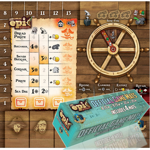 Tiny Epic Pirates: Player Mat Sets - Pack of 4