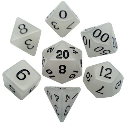 Fanroll - 16mm Acrylic Polyhedral Dice Set: Glow Clear