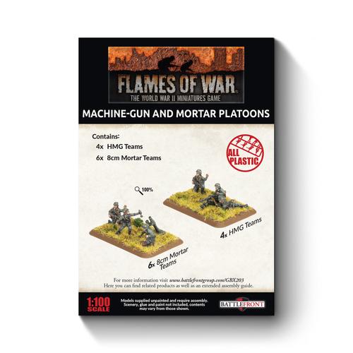 Flames of War: German - HMG and Mortar Platoons (Early, Plastic)