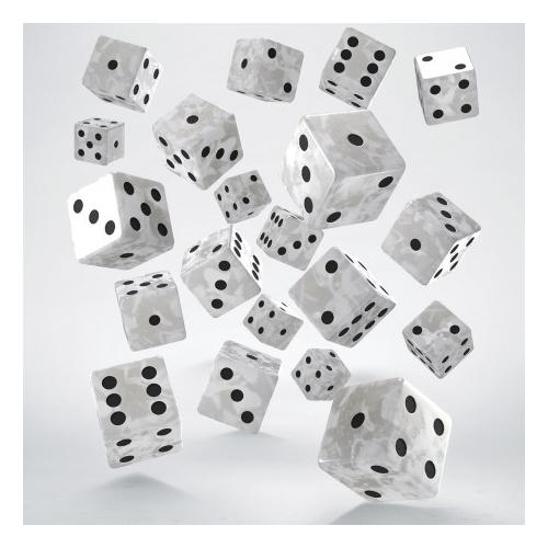 Full Pack of D6s: Pearl & Black