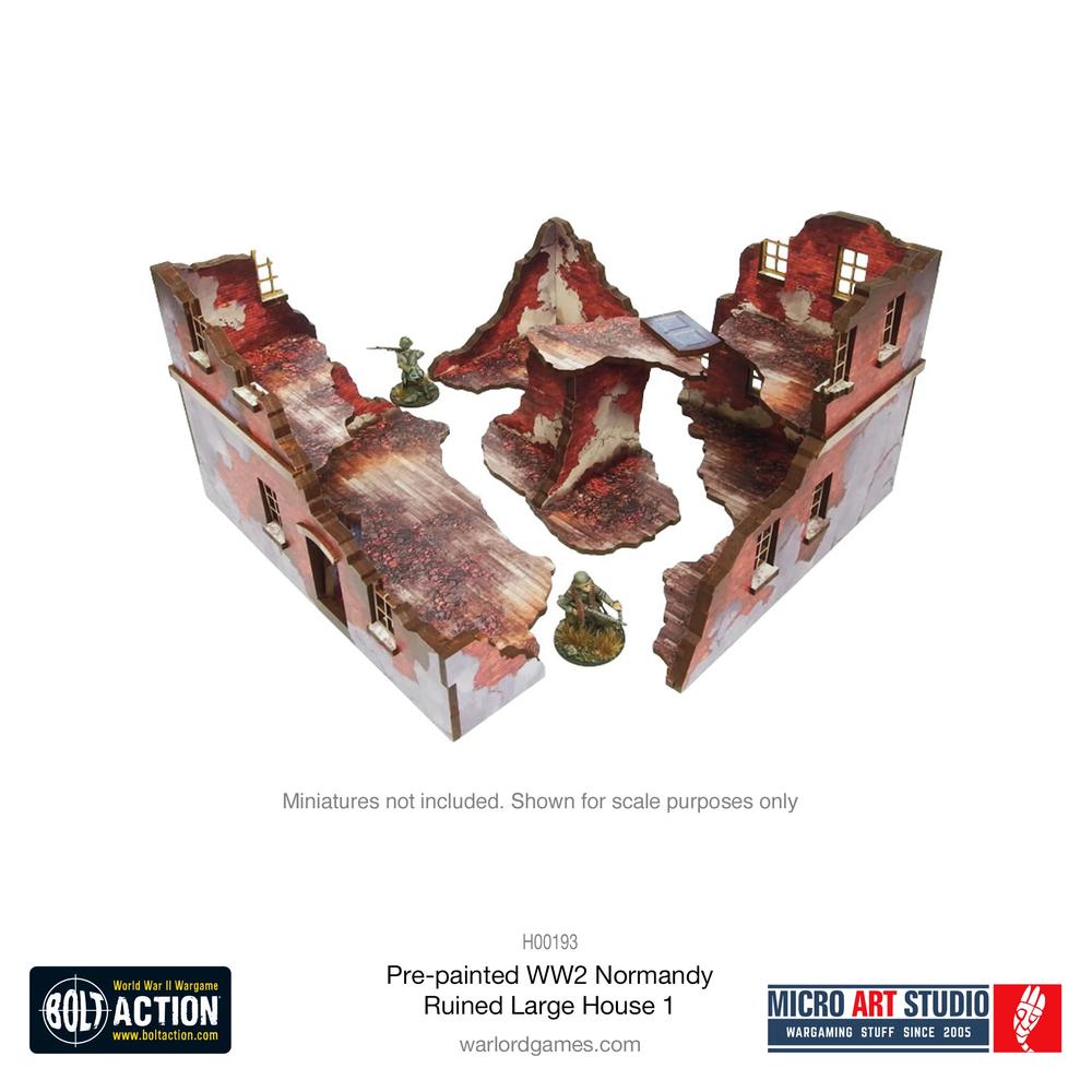 Bolt Action: WW2 Normandy Ruined Large House 1 PREPAINTED_1