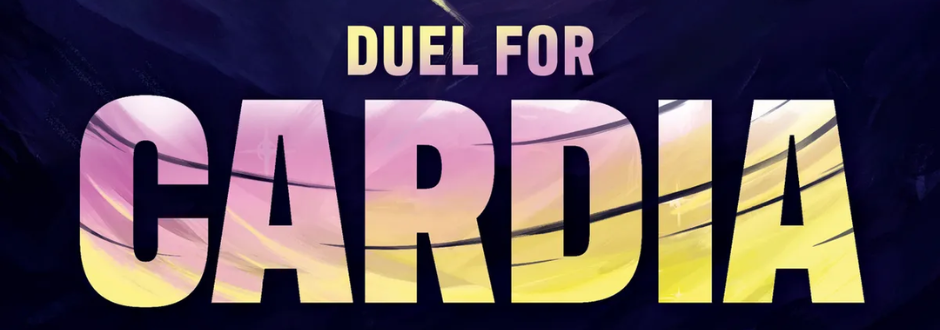 Duel for Cardia logo on a black background