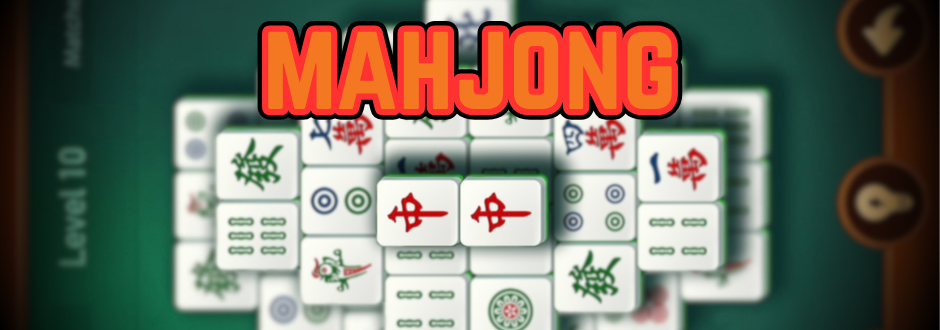 Text saying 'Mahjong' with gameplay beneath