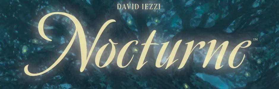 Grassy backdrop with glowing, italics 'Nocturne' logo