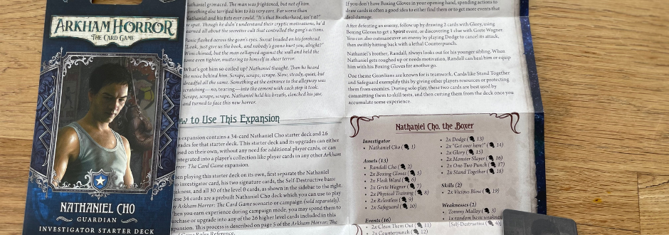 Arkham Horror: Nathaniel Cho Investigator Review
