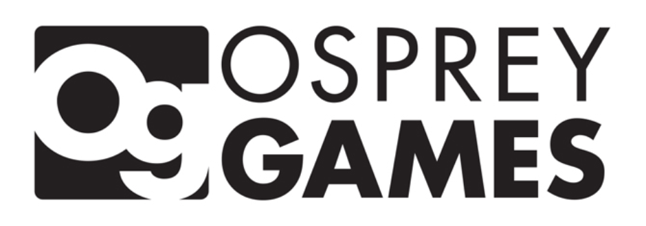 Black and white logo reading “Osprey Games”