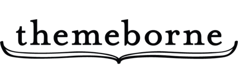 “themeborne” logo in black serif text with a decorative underline on a light background.