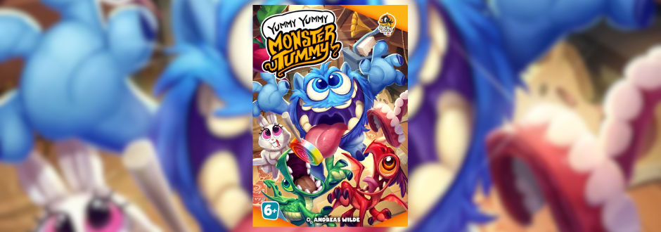 Colorful cartoon cover of "Yummy Yummy Monster Tummy" features playful monsters with exaggerated expressions, large eyes, and vibrant hues, conveying a fun, whimsical tone.