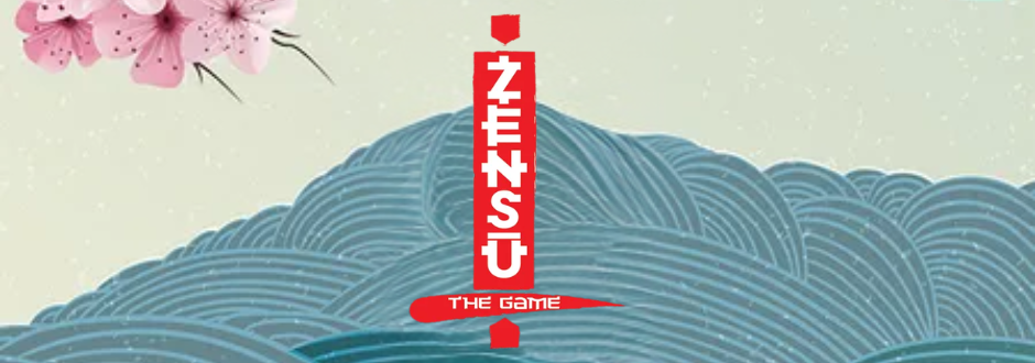 Zensu logo on board game artwork background