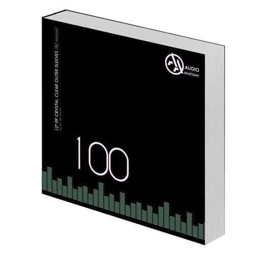 100x 12Inch PP Crystal Clear Outer Sleeves (80 Micron)