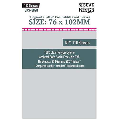 110 x Hogwarts Battle Large Sleeves (76mm x 102mm)