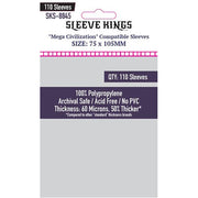 110 x Mega Civilization Compatible Sleeves (75mm x 105mm)