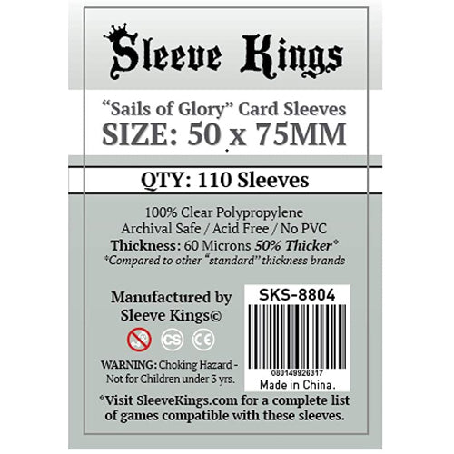110 x Sails Of Glory Card Sleeves (50mm x 75mm)