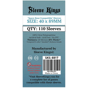 110 x Space Base Card Sleeves (40mm x 89mm)