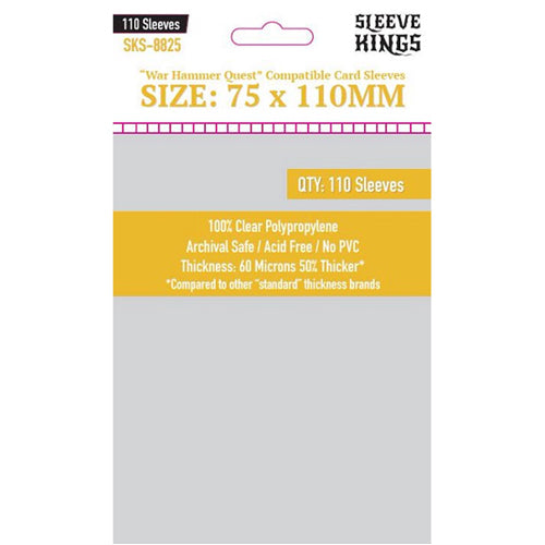 110 x War Hammer Quest Compatible Sleeves (75mm x 110mm)