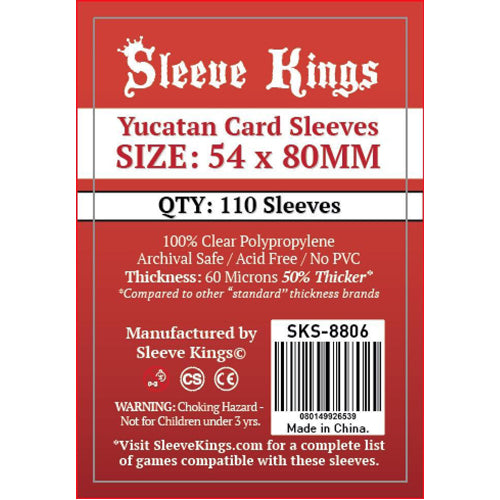 110 x Yucatan Card Sleeves (54mm x 80mm)