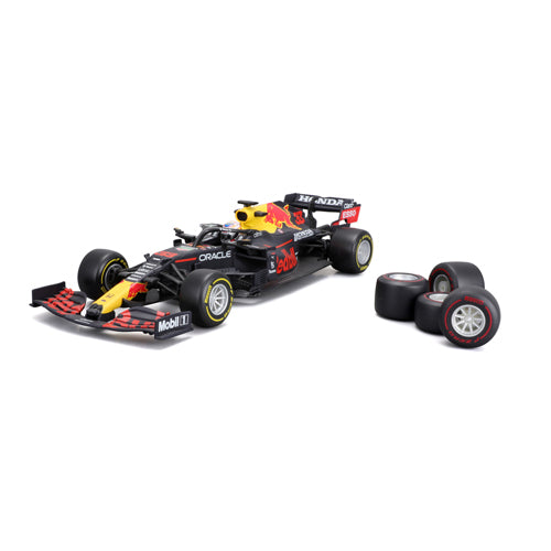 1:24 F1 Red Bull Toy Tyre Changing Racing Car (2021) Verstappen Playset