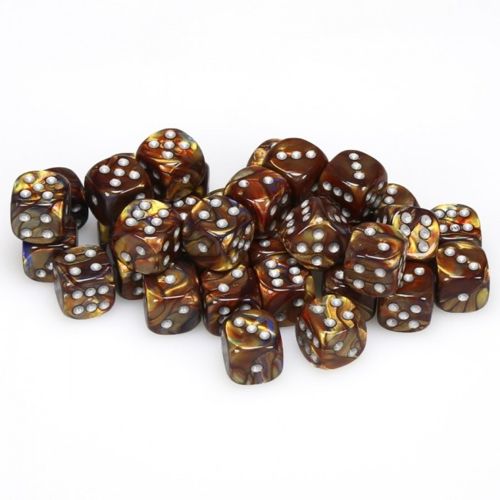 12Mm D6 Dice Block: Lustrous Gold/Silver