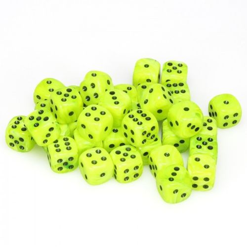 12Mm D6 Dice Block: Vortex Bright Green/Black