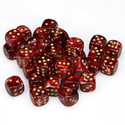 12Mm D6 Dice Block: Vortex  Burgundy/Gold
