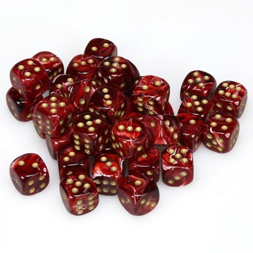 12Mm D6 Dice Block: Vortex  Burgundy/Gold