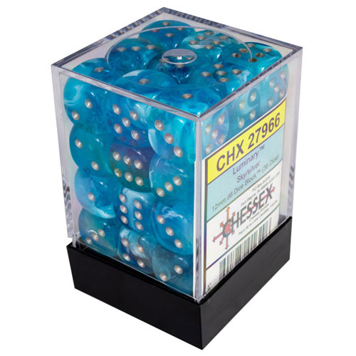 12mm d6 Dice Block: Luminary Sky w/silver