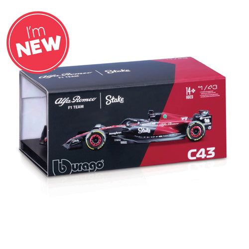 1:43 F1 Alfa Romeo Team Stake C43 2023 With Helmet Zhou