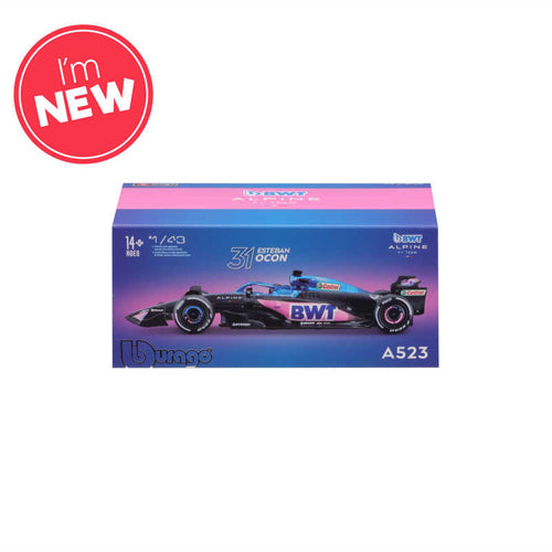 1:43 F1 BWT Alpine F1 Team A523 2023 With Helmet Ocon