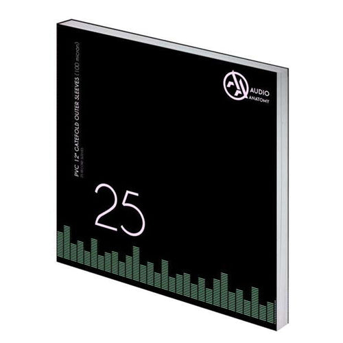 25x 12 Inch PVC Gatefold Outer Sleeves (100 Micron)