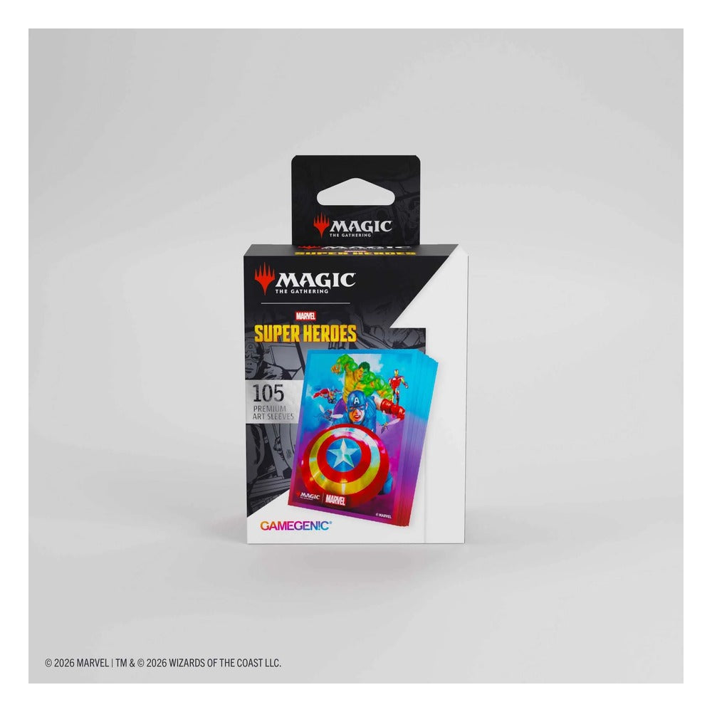 Gamegenic Magic: The Gathering Marvel Super Heroes Premium Art Sleeves - Captain America, Team Leader | Zatu Games