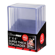 360pt 3" x 4" Super Thick Toploaders (5 pack)