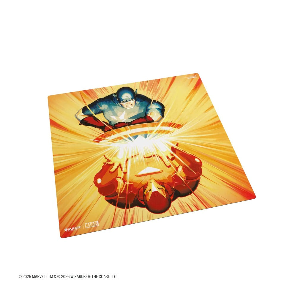 Gamegenic Magic: The Gathering Marvel Super Heroes Prime 2-Player Playmat - Iron Man/Captain America | Zatu Games