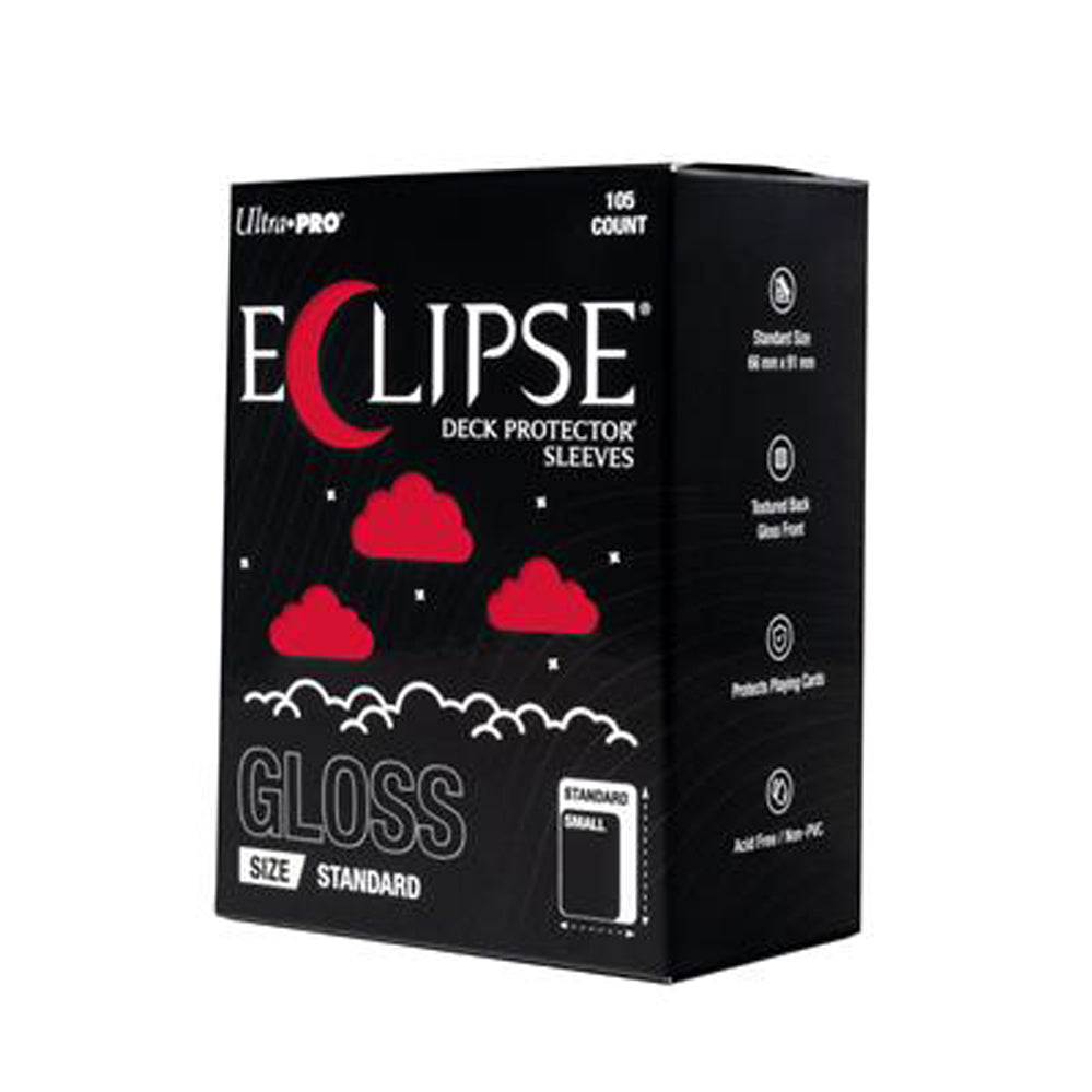 Eclipse Gloss Standard Deck Protector Sleeves: Apple Red (105ct)