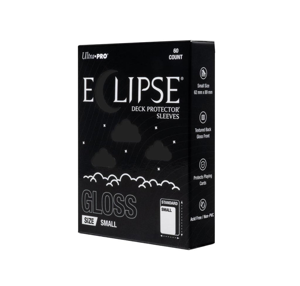 Eclipse Gloss Small Deck Protector Sleeves: Jet Black (60ct)