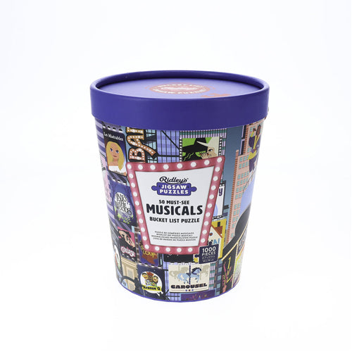 50 Must-See Musicals Bucket List 1000-Piece Puzzle Tub