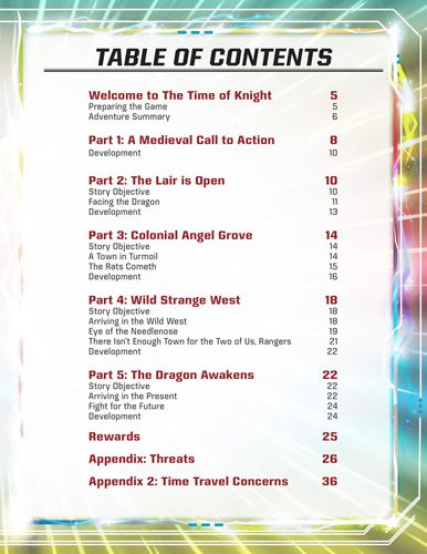 Power Rangers Roleplaying Game A Time of Knight Adventure