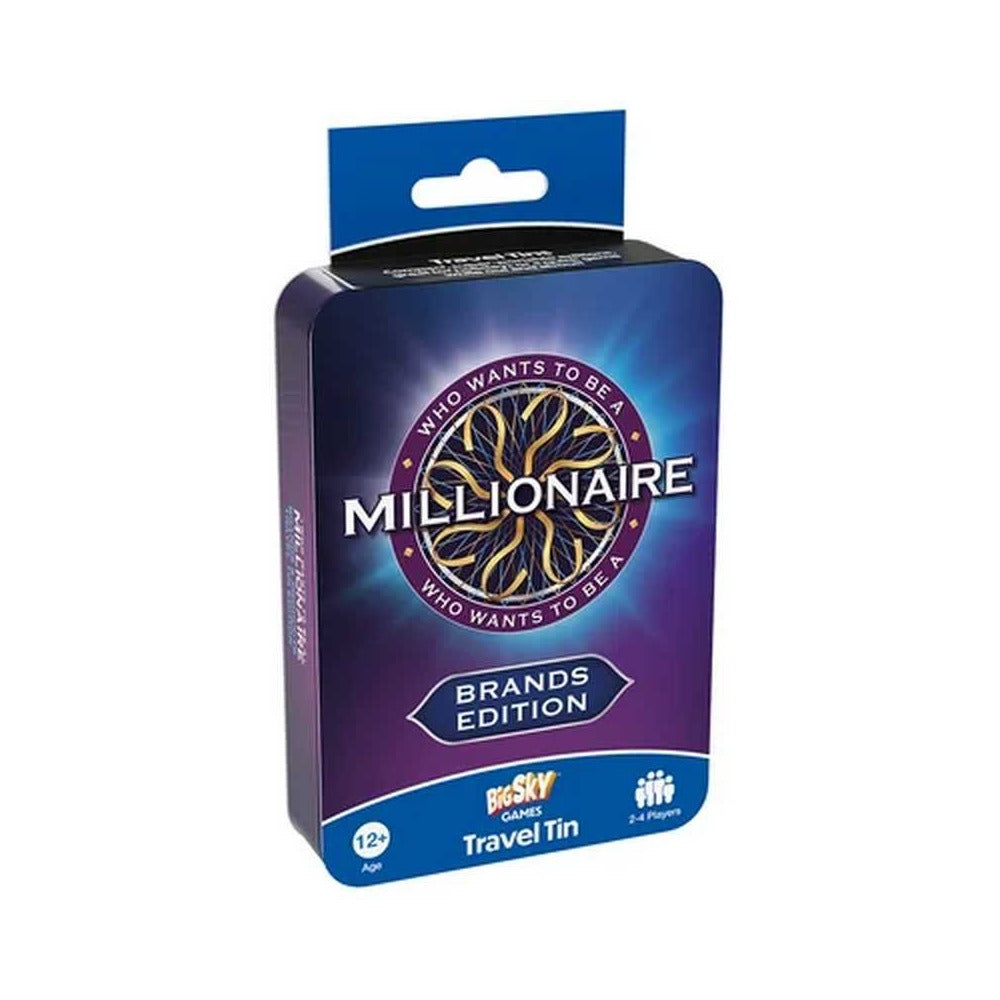 Who Wants to be a Millionaire: Brands & Products (Travel Tin) - Big Sky Games | Zatu Games