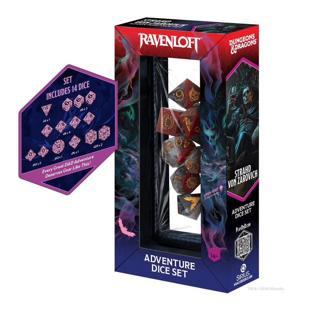 Dungeons & Dragons Adventure Dice Set - Darklord: Strahd von Zarovich - Sirius Dice | Zatu Games